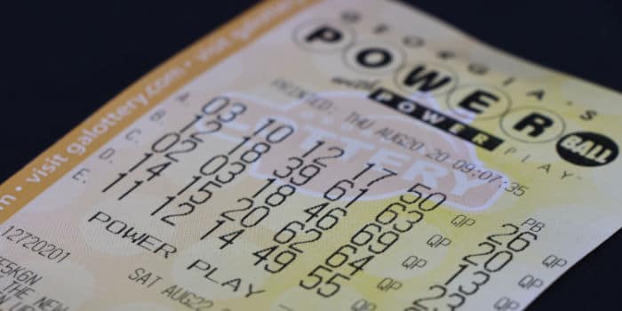 news-powerball-ticket-on-dark-background
